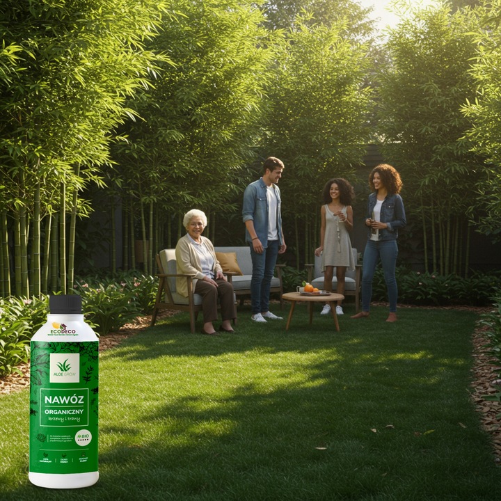 Naturalny nawóz organiczny 1 l użyźnia glebę wiosenny do trawy i krzewów