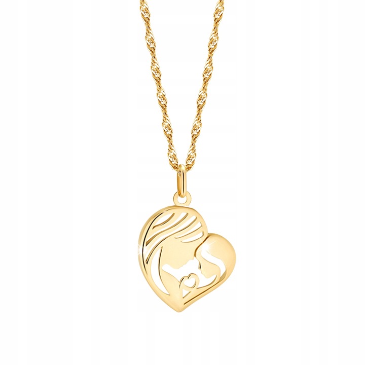 Złoty Łańcuszek z Medalikiem 585 Na Komunię Chrzest GRAWER+UPOMINEK GRATIS