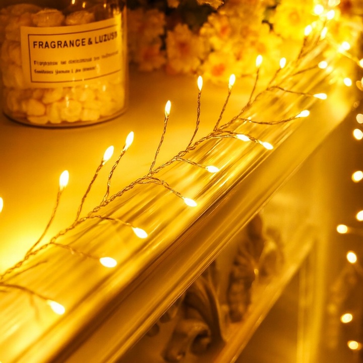 Girlanda LED 30m 1000 diod ciepła biały lampki choinkowe IP44 8 funkcji