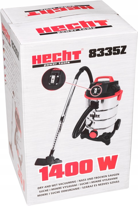 HECHT ODKURZACZ PRZEMYSŁOWY MOKRO SUCHO 1400W 35L