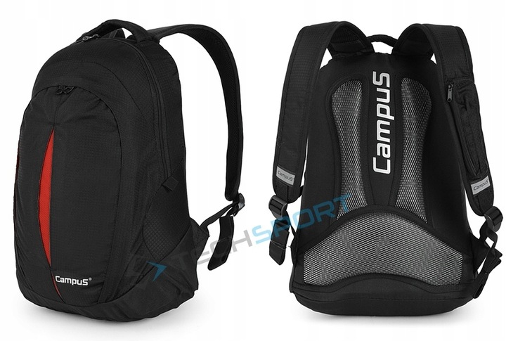 LEKKI WYGODNY PLECAK MIEJSKI CAMPUS KOOL | POJEMNOŚĆ 20L | CZARNY