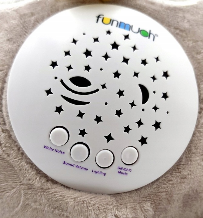 Sowa przytulanka z pozytywka projektorem MIŚ Projektor kołysanki USYPIACZ