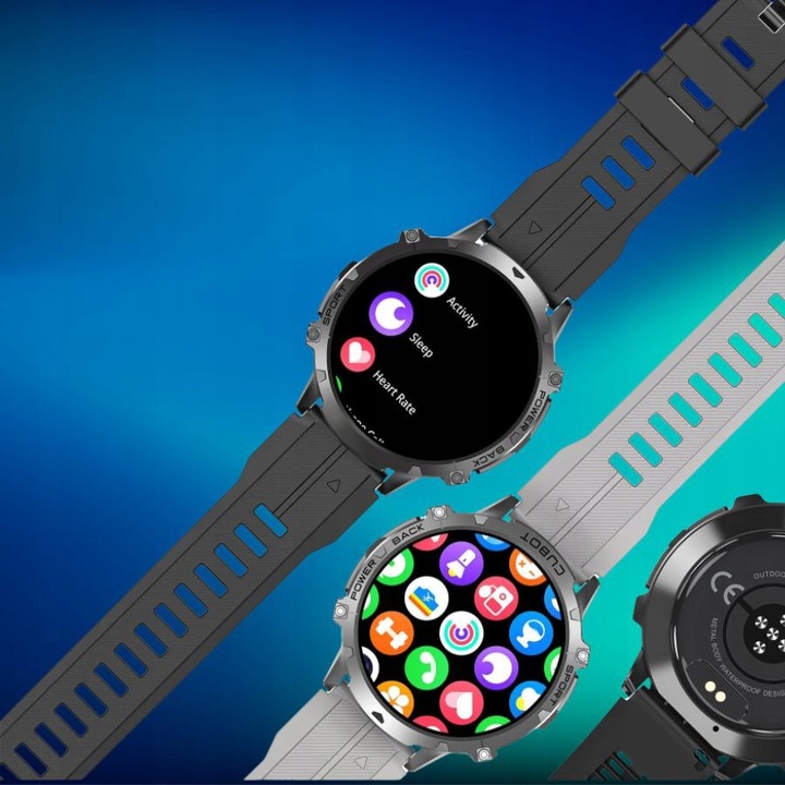 SMARTWATCH męski Rubicon ALWAYS DISPLAY KOMPAS BAROMETR AI