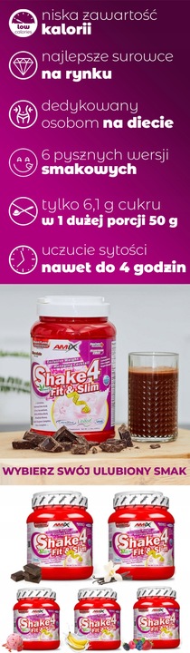POSIŁEK w proszku na odchudzanie AMIX SLIME SHAKE koktajl dla kobiet