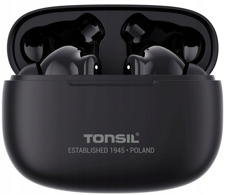 CZARNE SŁUCHAWKI Bezprzewodowe Dokanałowe TONSIL T50 BT Bluetooth IPX5 V5.3