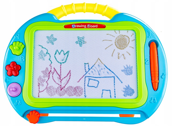 TABLICA MAGNETYCZNA dla dzieci do rysowania ZNIKOPIS 2W1 STOLIK STEMPELKI