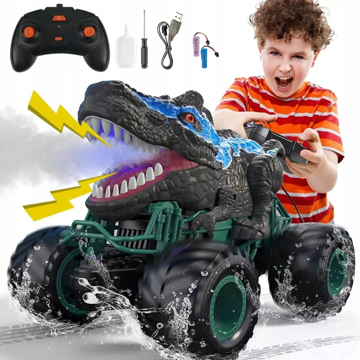 ZDALNIE STEROWANY SAMOCHÓD RC, SAMOCHÓD RC CAR MONSTER TRUCK DINOZAURY