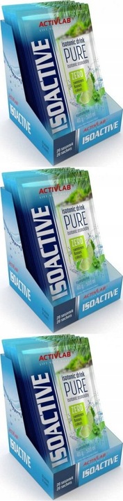Napój izotoniczny Activlab Isoactive Pure 40g 20szt x3