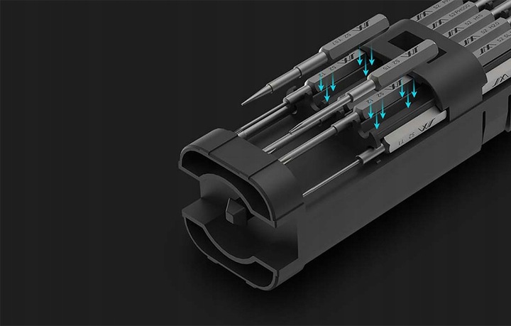 JIMI HOME ZESTAW WKRĘTAKÓW PRECYZYJNYCH ŚRUBOKRĘT MAGNETYCZNY 18 ELEMENTÓW