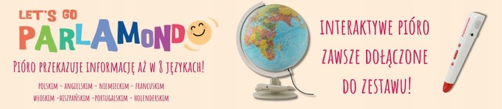 Globus ARTGLOB interaktywny podświetlany 8 JĘZYKÓW w tym POLSKI PARLAMONDO