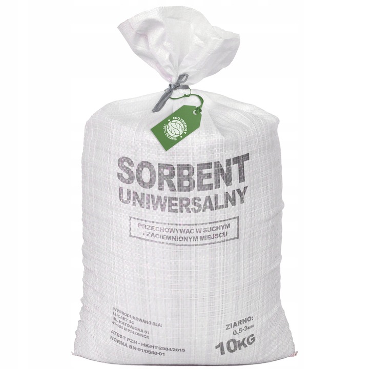 SORBENT UNIWERSALNY 20 LITRÓW DO OLEJU BENZYNY ROPY FARBY SMARY 10KG 20L