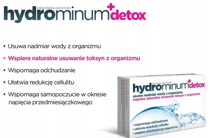 Hydrominum + Detox 30 tabletek USUWANIE TOKSYN