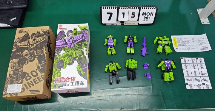 SAMOCHOD ROBOT AUTO ZABAWKA 6w1 TRANSFORMOWALNE FIGURKI POJAZD INŻYNIERYJNY