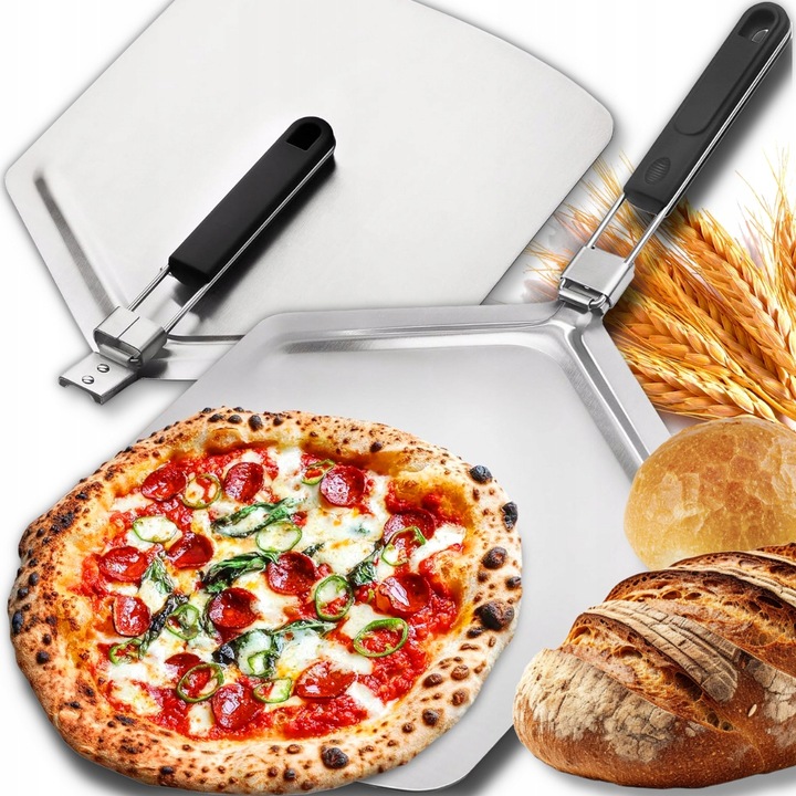 ŁOPATA DO PIZZY SKŁADANA SZUFLA TACA STAL NIERDZEWNA INOX PROFESJONALNA XXL