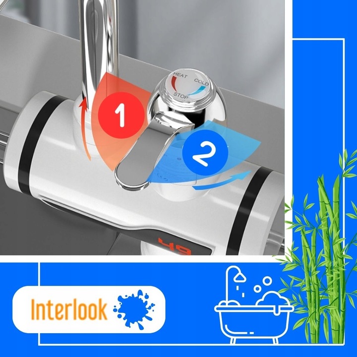 PRZEPŁYWOWY PODGRZEWACZ WODY Z PRYSZNICEM 3000W