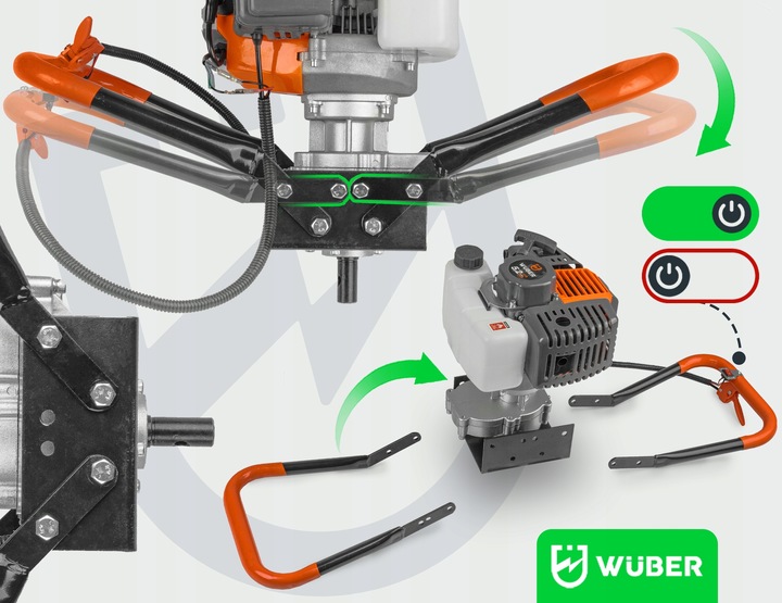 WIERTNICA SPALINOWA ŚWIDER DO GLEBY ZIEMI 5,2KM+PRZEDŁUŻKA WIERTŁA 10/20/30