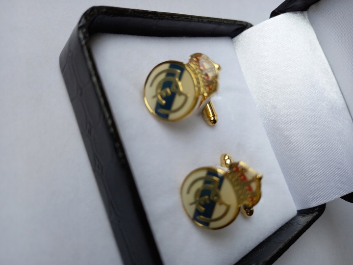 Spinki do mankietów koszuli Real Madryt dla kibica