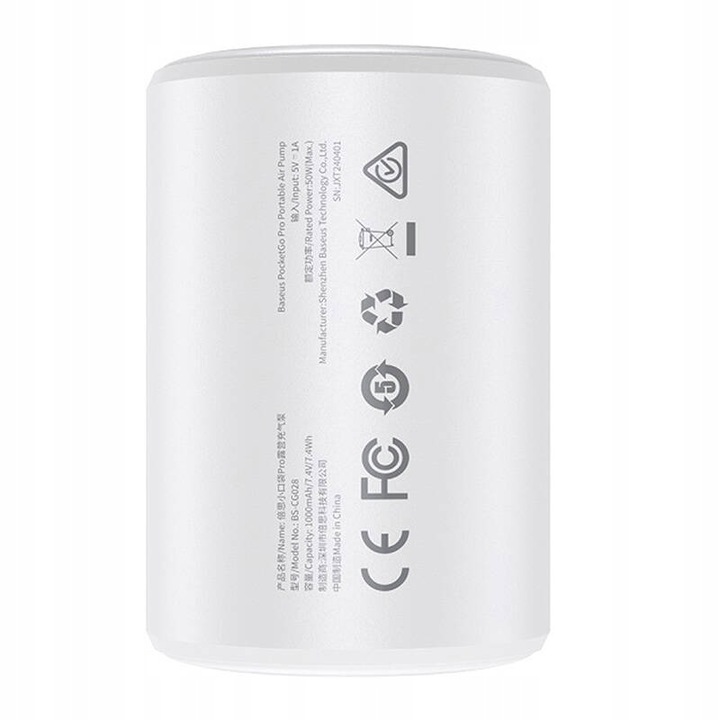 Baseus Pompka Elektryczna Bezprzewodowa Do Materacy Kółek Dmuchańce Latarka