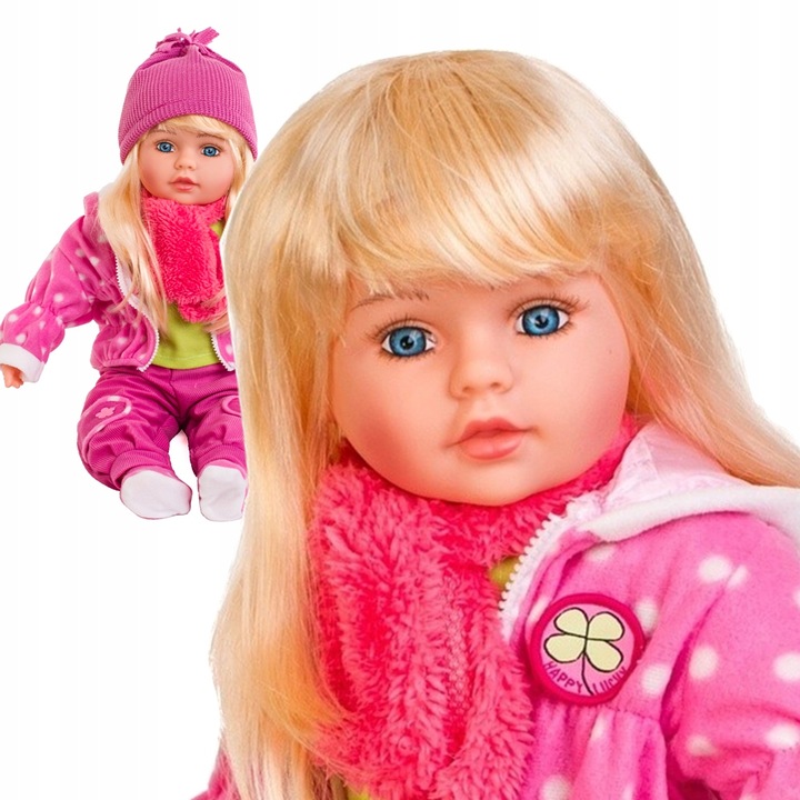 DUŻA LALKA DORIS MÓWI ŚPIEWA PO POLSKU BOBAS 60 cm