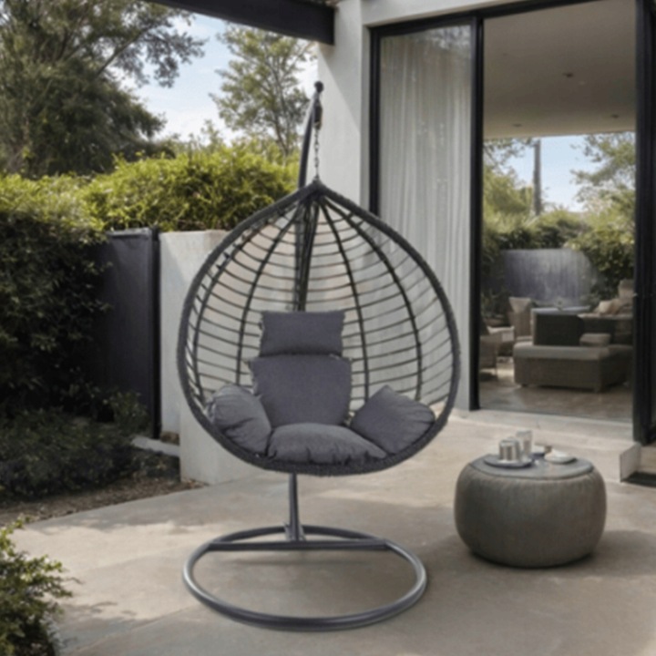 Bujany Kokon Ogrodowy Huśtawka Kosz Fotel Wiszący na Taras Technorattan