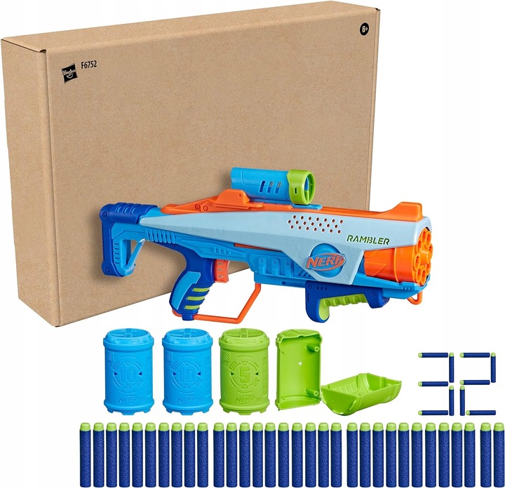 PISTOLET SNAJPERKA NERF ELITE JUNIOR + 32 STRZAŁEK + CELE NA 4 5 6 LAT