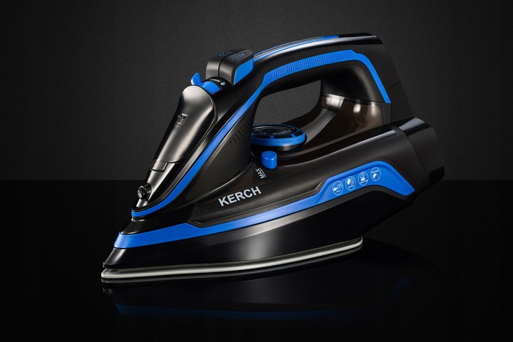 ŻELAZKO BEZPRZEWODOWE PAROWE KERCH ULTIMATE BLUE POWŁOKA CERAMICZNA 2600W