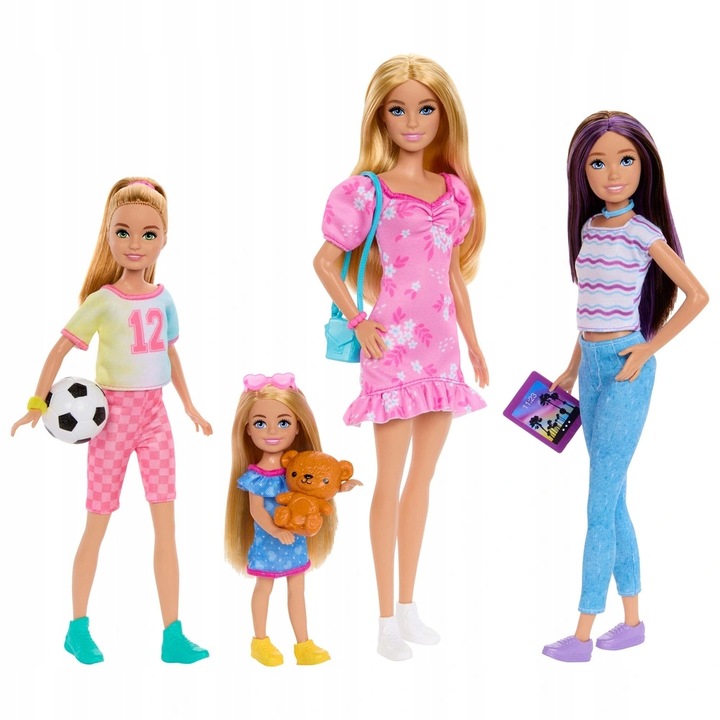 Barbie Siostry Lalki 4-pak HWJ01 LALKI FIGURKI I AKCESORIA DLA DZIECI