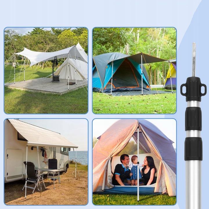 ZESTAW 2 DRĄŻKI DO PLANDEKI, DRĄŻKI MARKIZY, DRĄŻKÓW PODTRZYMUJĄCYCH NAMIOT