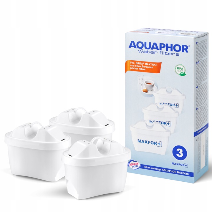 Zesatw 6 x Wkład filtr do wody AQUAPHOR 3x Maxfor+ i 3x Maxfor+ z magnezem