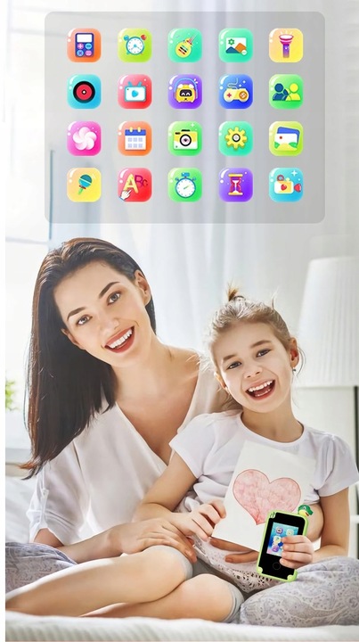 TELEFON DLA dzieci SMARTFON APARAT KAMERA D13 JEDNOROŻEC RÓŻOWY