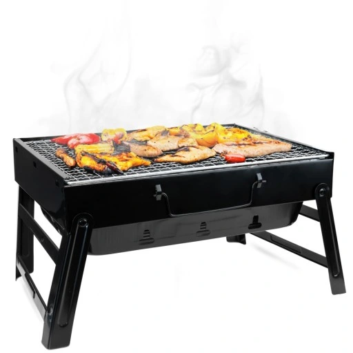 GRILL TURYSTYCZNY PRZENOŚNY SKŁADANY WALIZKA Kempingowy Prostokatny