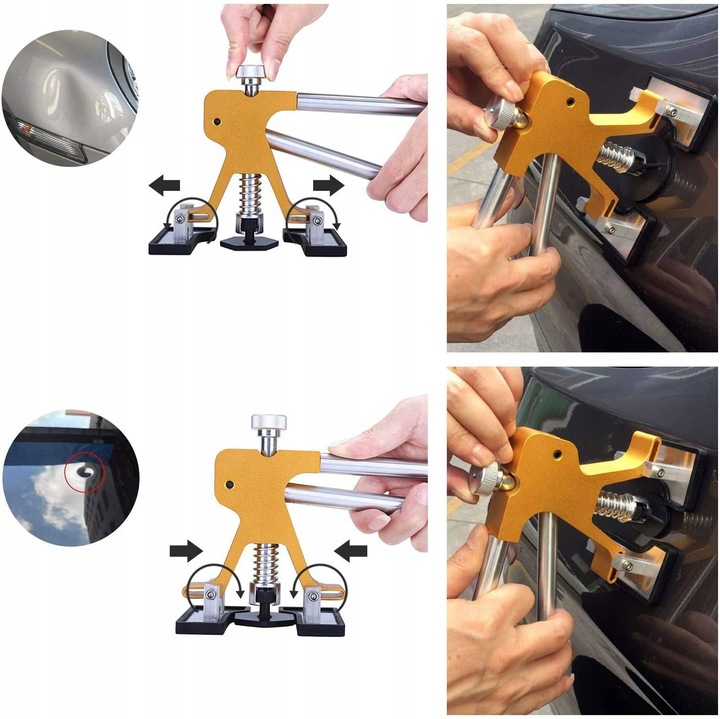 ZESTAW PDR PULLER DO USUWANIA WYCIĄGANIA WGNIECEŃ WGNIOTEK KAROSERII HIT !