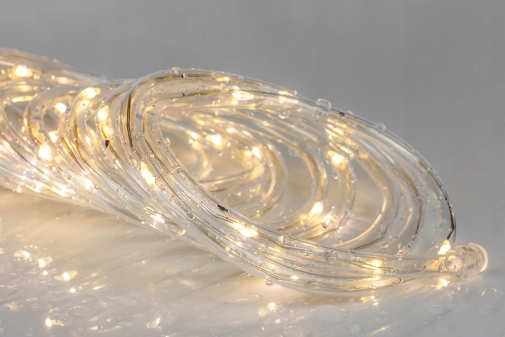 WĄŻ LED LAMPKI ZEWNĘTRZNE CHOINKOWE FLASH TRYBY TIMER IP67 230V CIEPŁY 20m