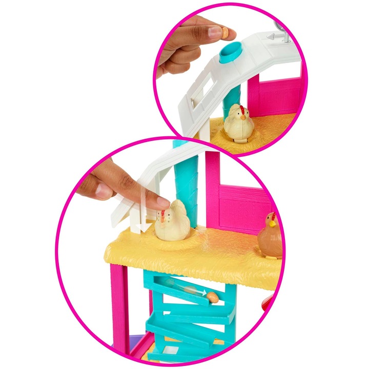 LALKA BARBIE ZESTAW FARMA WESOŁYCH KUREK