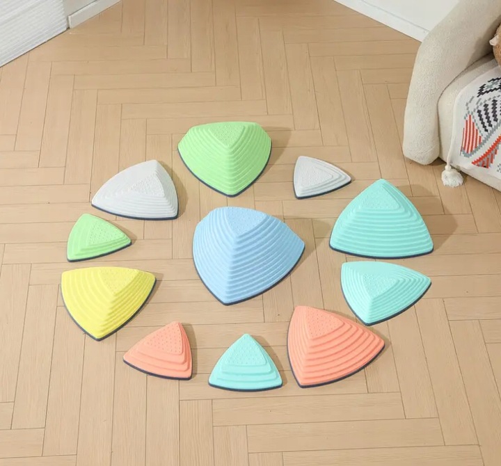 KAMIENIE RZECZNE DYSKI BALANSUJĄCE TRENING RÓWNOWAGI ŚCIEŻKA SENSORYCZNA