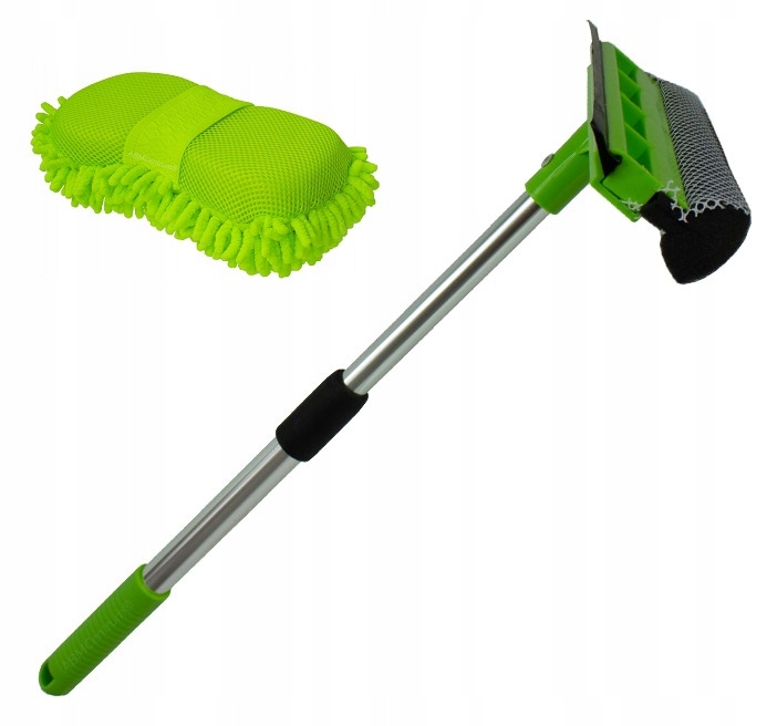 Ściągaczka z gąbką teleskopowa 49 cm gąbka z mikrofibry DUŻA do mycia SZYB