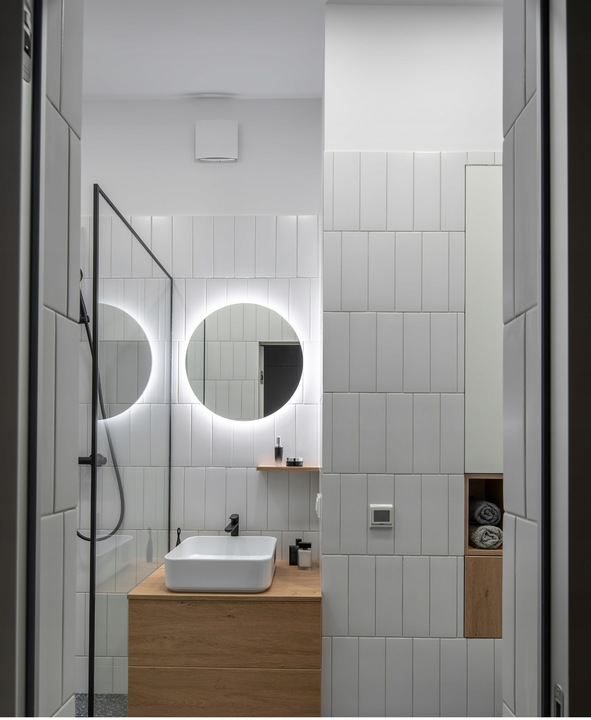 Lustro Podświetlane LED Okrągłe FI 70 Łazienkowe Wodoszczelność IP67