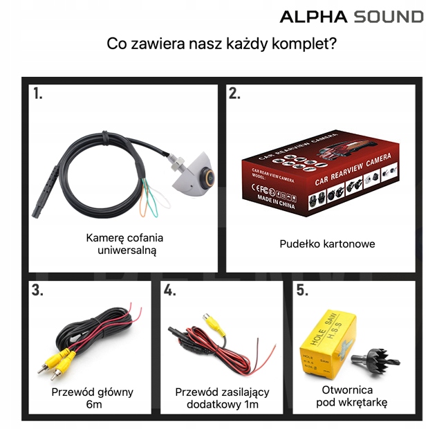 UNIWERSALNA KAMERA COFANIA REGULACJA 6mm AHD720 i CCD (NTSC)