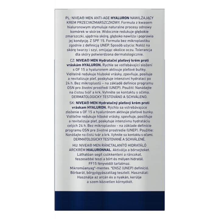 NIVEA MEN Hyaluron Przeciwzmarszczkowy krem do twarzy, 50 ml