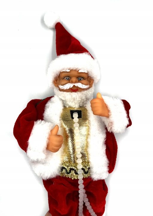 WSPINAJĄCY SIĘ MIKOŁAJ GRA ŚPIEWA ŚWIECI ŚWIĘTA NA PREZENT