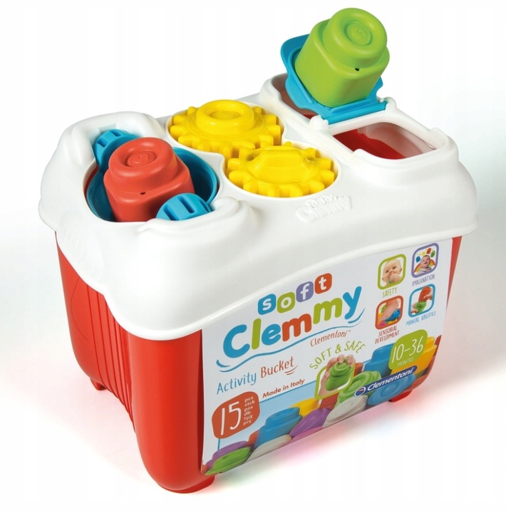 CLEMMY KOSZYK SENSORYCZNY z miękkimi klockami Clementoni