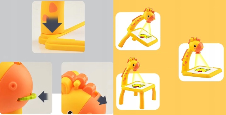 PROJEKTOR RZUTNIK DO NAUKI RYSOWANIA Stolik Edukacyjny Slajdy Do Malowania