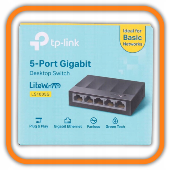 ENERGOOSZCZĘDNY SWITCH Tp-Link LS1005G 5x1GBit 1GB SWITCH SIECIOWY KOMPAKT