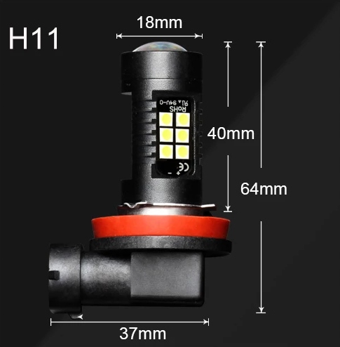 ŻARÓWKI XSTORM LED H11 80W 360° 4000LM 6000K CAN