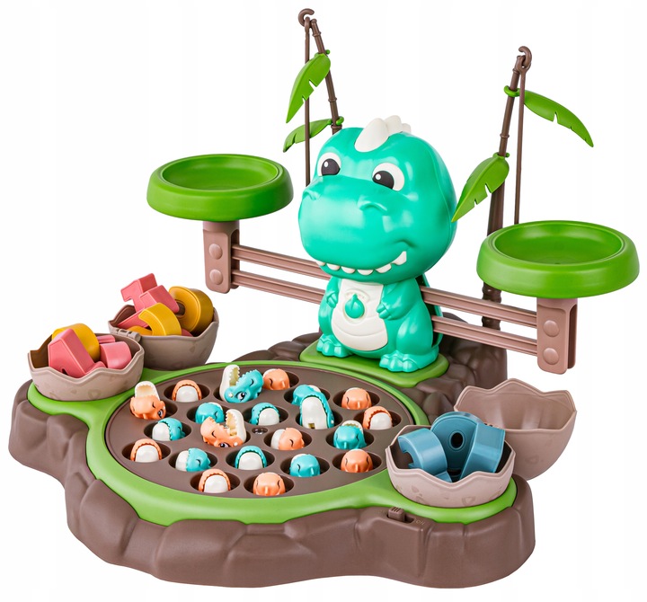 EDUKACYJNA GRA WAGA szalkowa DINOZAUR WĘDKOWANIE Równoważnia Łowienie Rybek