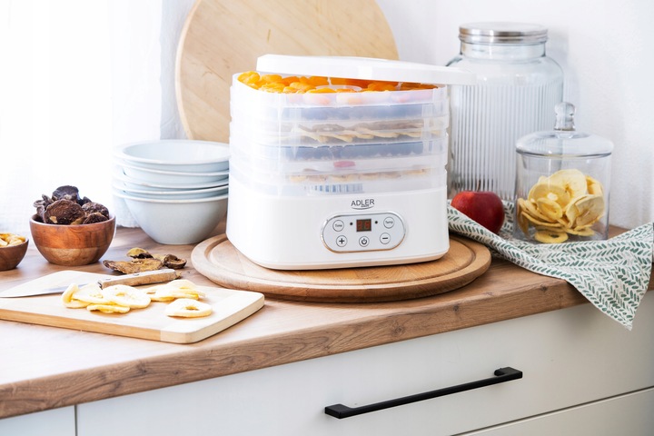 SUSZARKA DO GRZYBÓW 550W OWOCÓW WARZYW ZIÓŁ 5 SIT Z WYŚWIETLACZEM LED