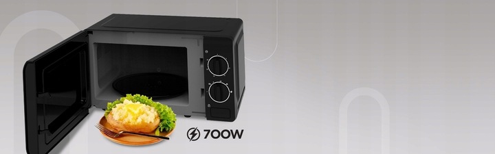 CZARNA KUCHENKA MIKROFALOWA UD MIKROFALÓWKA MIKROFALA WOLNOSTOJĄCA GRILL