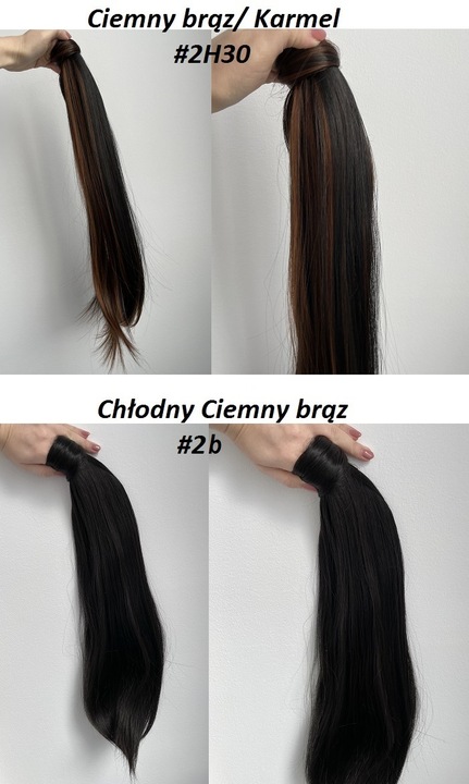 Doczepiany KUCYK kitka 60 cm jak Naturalne CAŁKOWICIE MATOWE ! Kolory