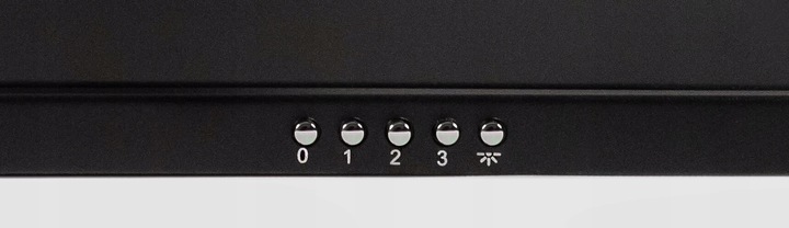 OKAP KUCHENNY KOMINOWY ŚCIENNY 60CM CZARNY LED