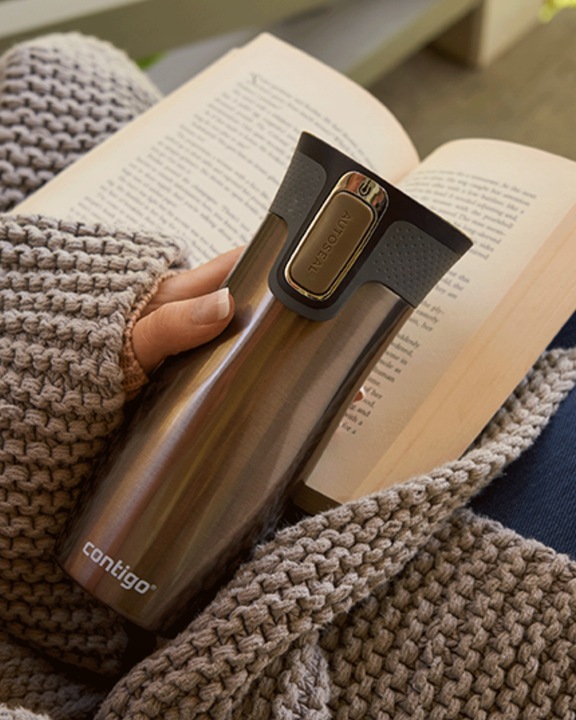 Kubek termiczny Contigo West Loop 2.0 470 ml Kwiaty - Latte